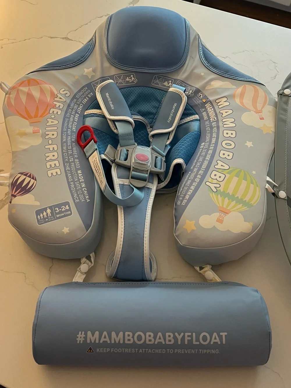 Mambobaby Infant Float with Shade - Safe Swimming Support, Safe Air-Free 3-24 Mo